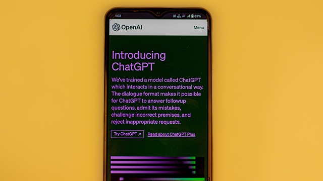 chat gpt open on smartphone